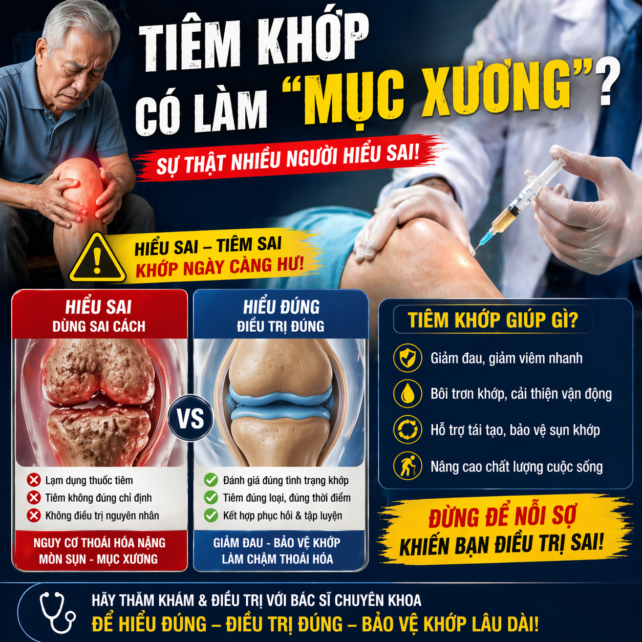 TIÊM KHỚP CÓ LÀM MỤC XƯƠNG KHÔNG?